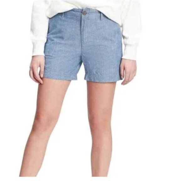 Banana Republic Pants - Banana Republic Women's Chino Casual Shorts Cuffed Rolled Hem Blue Shorts